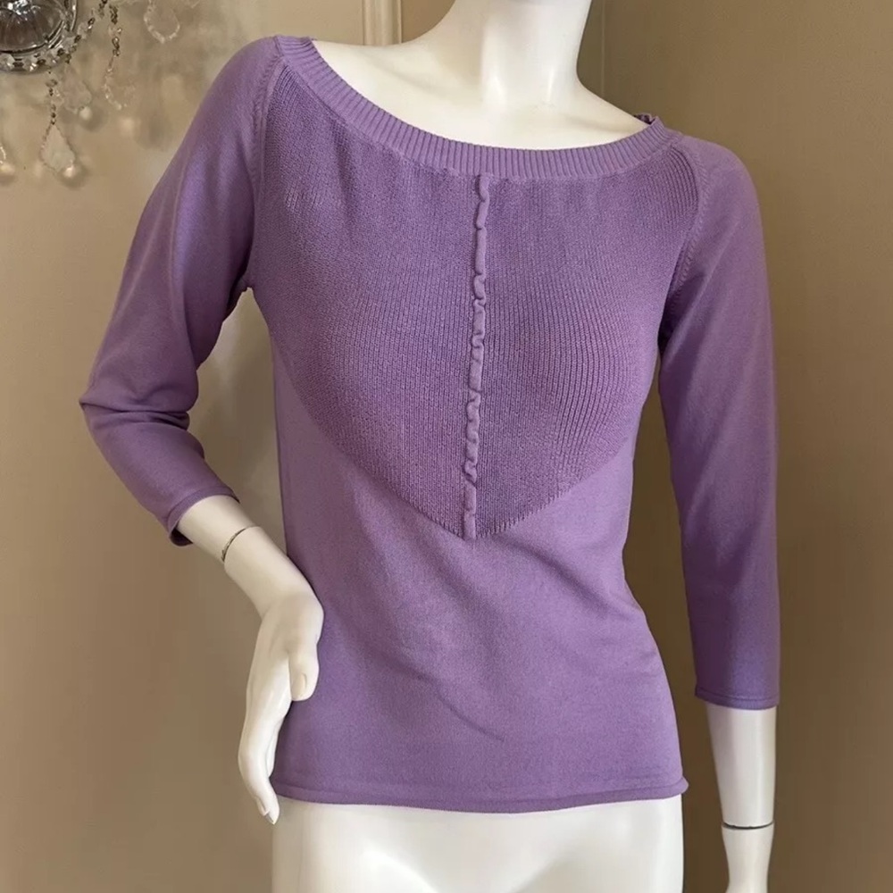SIMORRA LONG SLEEVE PURPLE TOP Size M USA